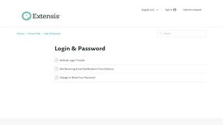 
                            7. Login & Password – Extensis