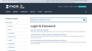 
                            3. Login & Password - FXCM Support