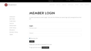 
                            2. Login - Perinet Winery