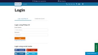 
                            9. Login | Philips Online Store