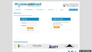 
                            4. Login - Physician Job Board