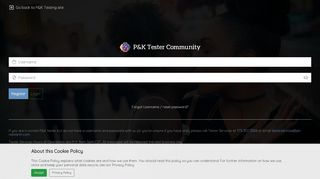 
                            2. Login - P&K Tester Community- Login for Available Surveys