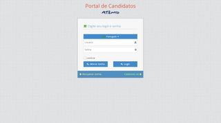 
                            2. Login - Portal de Candidatos ATENTO BRASIL