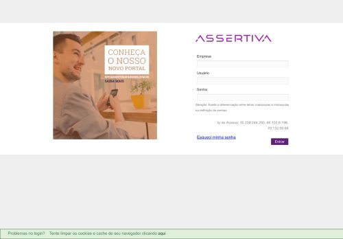 
                            1. Login › Portal de Serviços