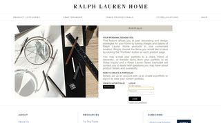 
                            3. Login - Portfolio - Ralph Lauren Home - RalphLaurenHome.com