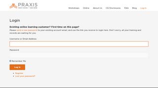 
                            6. Login – Praxis Continuing Education and Training