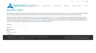 
                            8. Login - Pre-Employment Testing | Aptitude Analytics