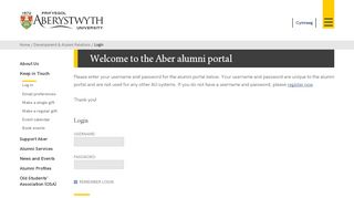 
                            8. Login - Prifysgol Aberystwyth University