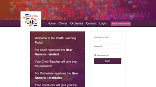 
                            5. Login - Primary Schools' Music Festival Learning Portal