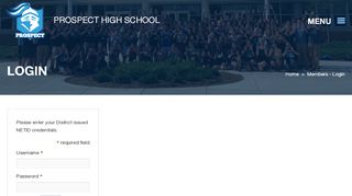 
                            2. Login | Prospect High School
