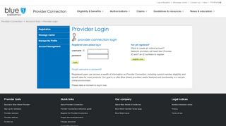 
                            9. Login - Provider Connection - Blue Shield of California