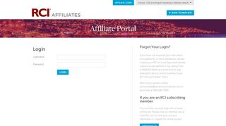 
                            3. Login - RCI Affiliates