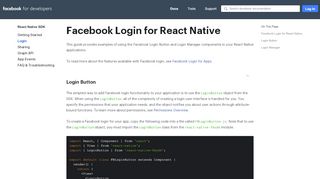 
                            11. Login - React Native SDK - Documentation - Facebook for ...