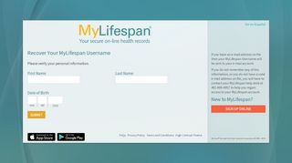 
                            7. Login Recovery Page - Lifespan