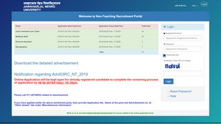 
                            3. Login - recruitment.jnu.ac.in