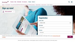 
                            4. Login / Register - Eurowings