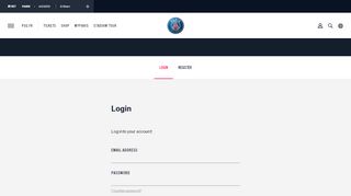 
                            6. Login / Register - Paris Saint-Germain official website