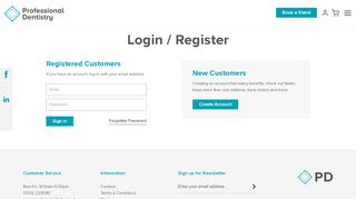 
                            3. Login / Register - Professional Dentistry