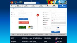 
                            8. Login / Register - Sri Lanka