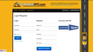 
                            4. Login-Register | YellowCabNYCTaxi.com