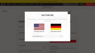 
                            1. Login / Registrierung - Germany - oakley.com