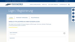 
                            7. Login / Registrierung - pantaenius.com