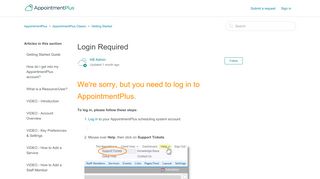 
                            8. Login Required – AppointmentPlus