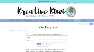 
                            1. Login Required - Kreative Kiwi Embroidery Designs