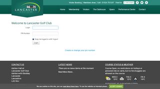
                            7. Login Required - Lancaster Golf Club