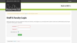 
                            5. Login - Resources Directory - Manchester Community College