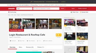 
                            2. Login Restaurant & Rooftop Cafe, Tajganj, Agra - Zomato