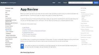 
                            8. Login Review - Facebook Login - Facebook for Developers