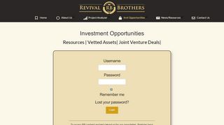 
                            5. Login | Revival Brothers Real Estate Investments