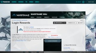 
                            6. Login Rewards | WARFRAME Wiki | FANDOM powered by Wikia