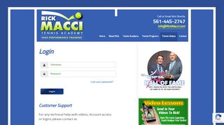 
                            1. Login - Rick Macci Tennis Academy