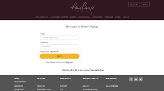 
                            6. Login - Robert Parker Wine Advocate