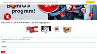 
                            2. Login - ROTHENBERGER Bonus program