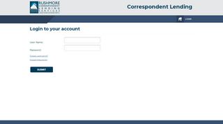 
                            3. Login - Rushmore - Correspondent Lending
