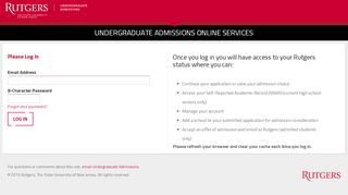 
                            3. Login - Rutgers University - Admission Services