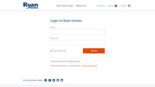 
                            3. Login - Ryan Homes