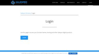 
                            3. Login • Salespro Domains