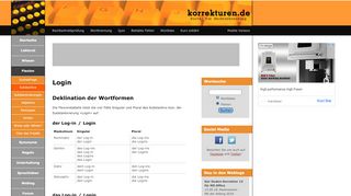 
                            4. Login | Schreibweise und Deklination Substantiv – korrekturen ...