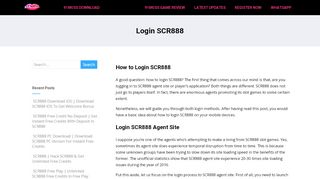 
                            8. Login SCR888 on Android and IOS Phones | SCR888 Login