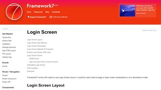 
                            8. Login Screen | Framework7 Documentation