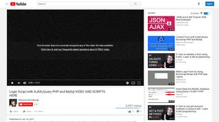 
                            9. Login Script with AJAX jQuery PHP and MySql VIDEO AND ...