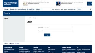 
                            1. Login | Secure | Imperial College London