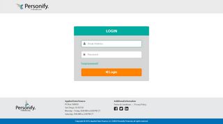 
                            1. Login - Secured Account - Personify Financial