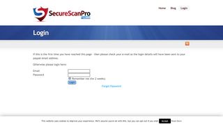 
                            2. Login - SecureScanPRO - Fast and easy security for Wordpress