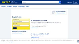 
                            5. Login-Seite | METRO