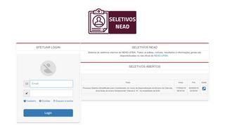 
                            3. Login - Seletivos Nead - nead.ufma.br